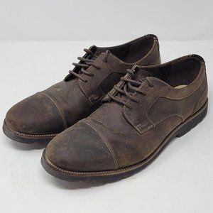 Rockport Dark Brown Leather Captoe Oxford Dress Shoes C10014 - Men's 9.5M